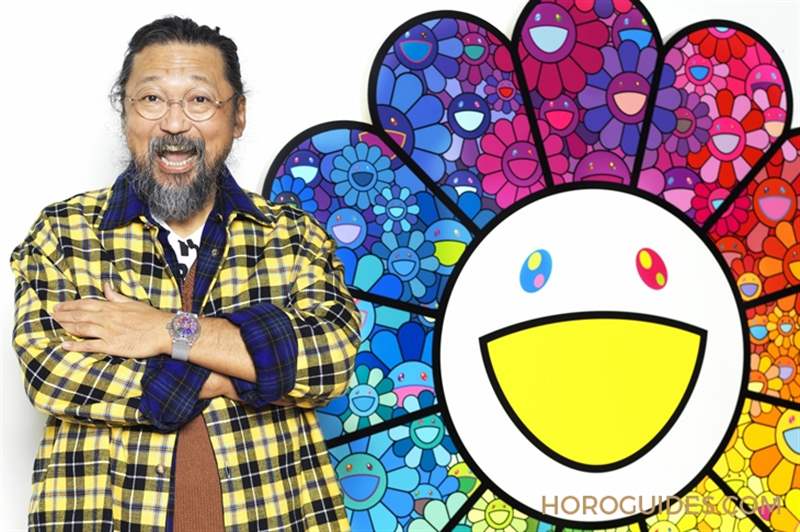 彩虹版微笑小花動(dòng)起來|Hublot經(jīng)典融合系列村上隆藍(lán)寶石彩虹腕表-復(fù)刻表