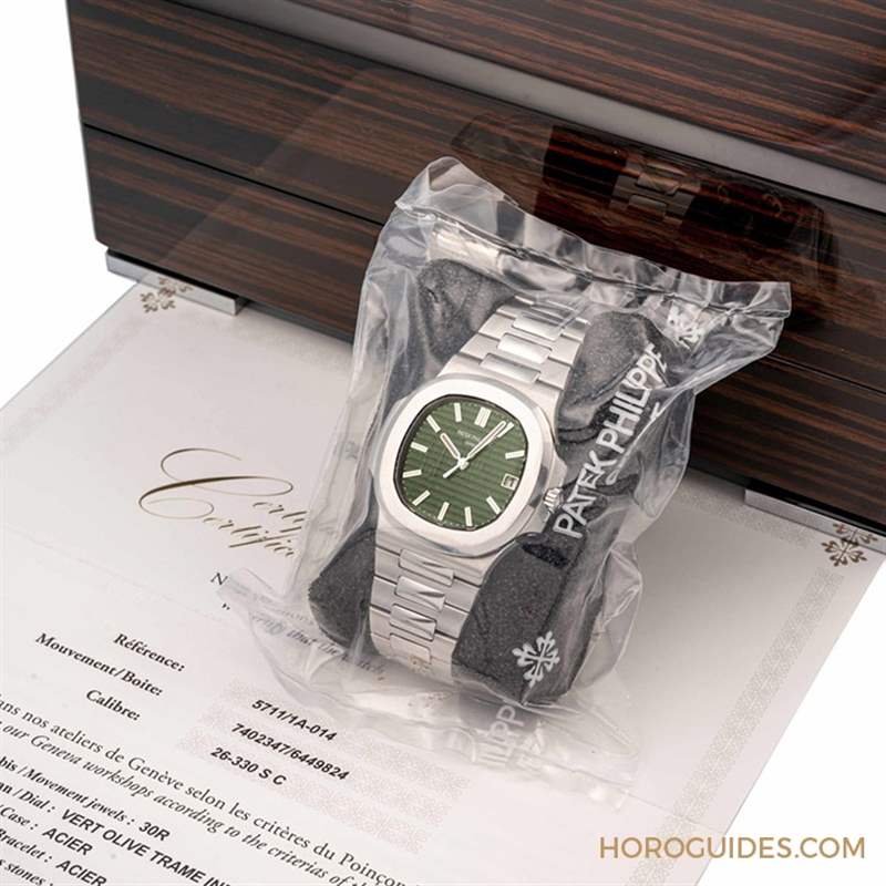百達(dá)翡麗Nautilus 5711綠面首次登上拍賣，「單封Sealed」定價(jià)11倍落槌拍出-復(fù)刻表