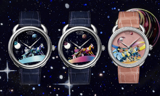 夢(mèng)幻濾鏡下的美漫英雄！Hermès Arceau Space Derby微繪工藝限量腕表-復(fù)刻表