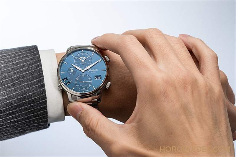 功能最強操作最直覺!格拉蘇蒂原創(chuàng)Senator Cosmopolite午夜藍時區(qū)表-復刻表