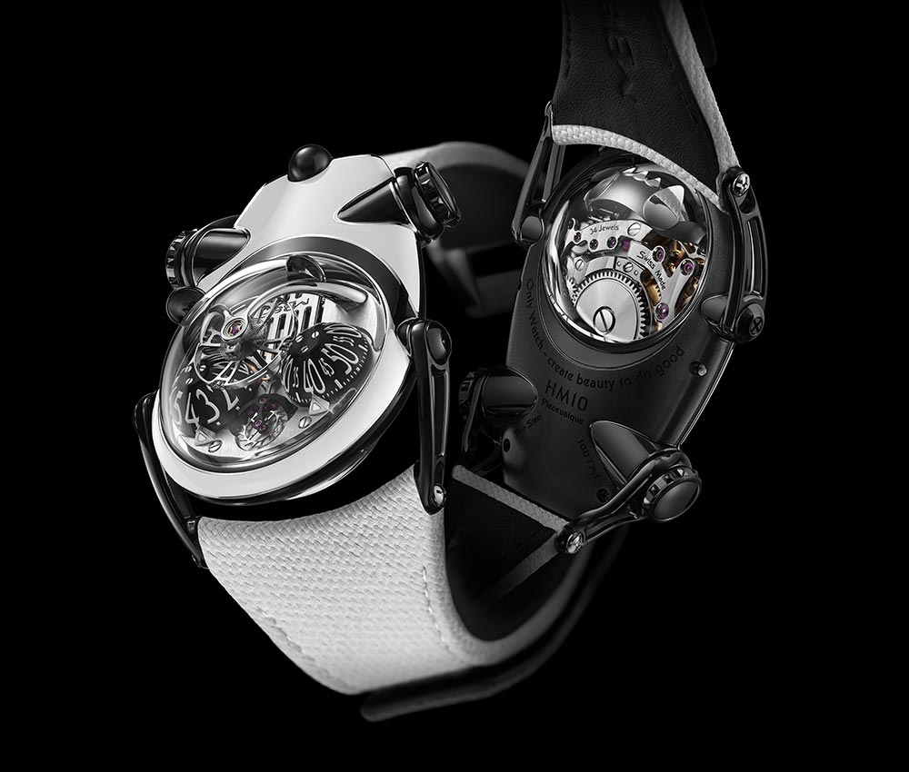 MB&F鐘表機(jī)器N°10熊貓-洛朗·費(fèi)里爾方形微型轉(zhuǎn)子逆向-復(fù)刻表