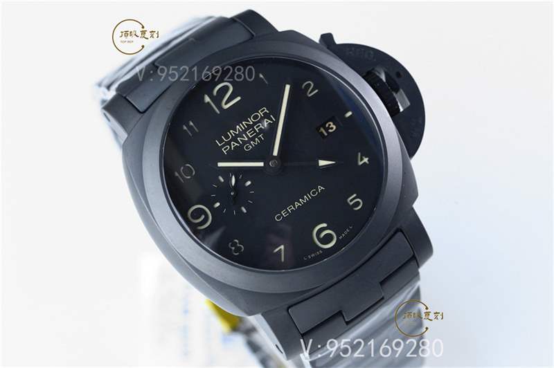 VS廠沛納海pam438黑陶瓷腕表詳細評測,鍍黑機芯更接近正品-復刻表