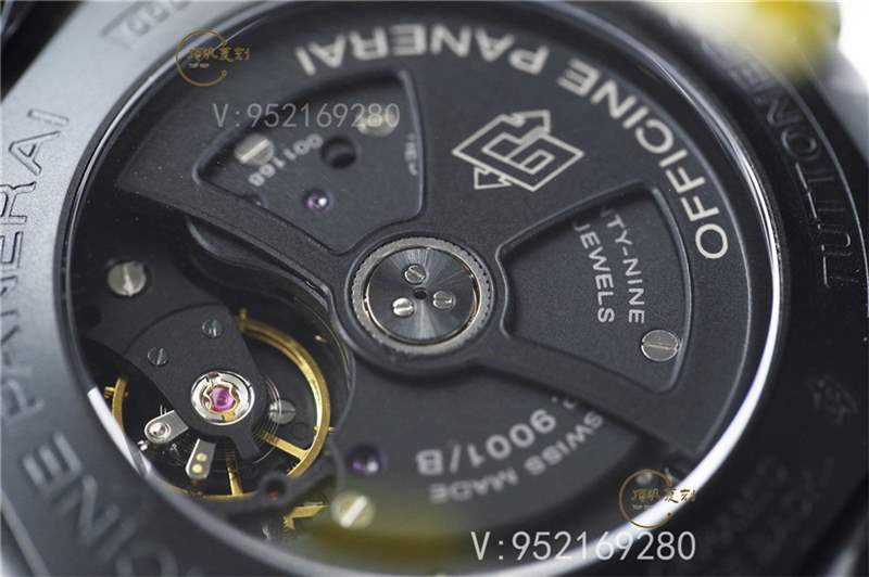 VS廠沛納海pam438黑陶瓷腕表詳細評測,鍍黑機芯更接近正品-復刻表