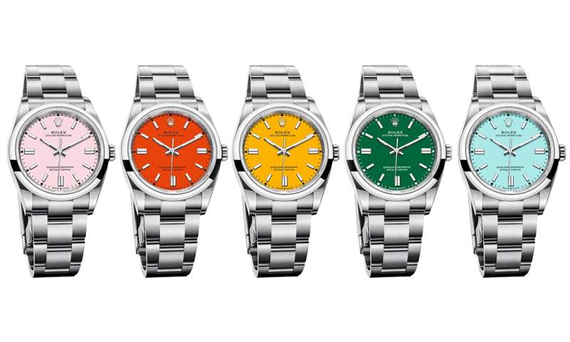 五彩繽紛！勞力士Oyster Perpetual 36一次推出五款新作-復(fù)刻表