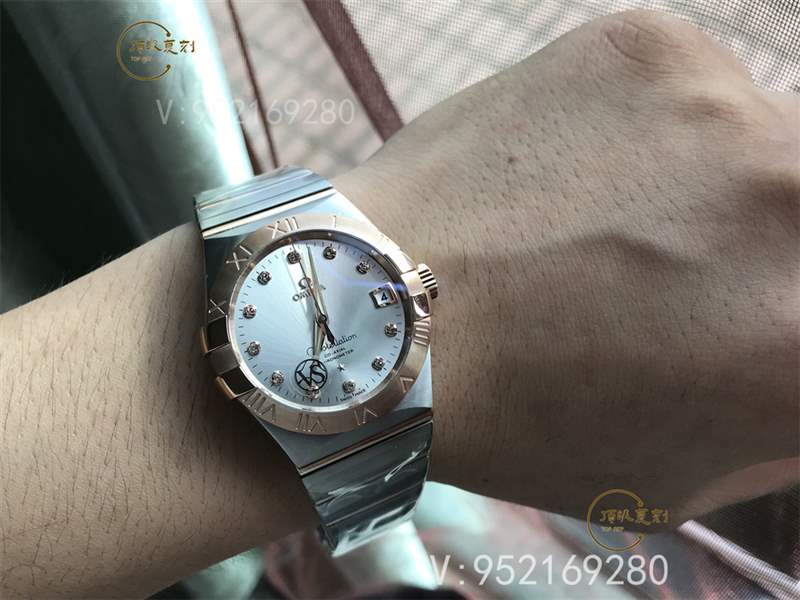 VS廠歐米茄星座間枚金鉆釘做工怎么樣123.20.38.21.52.001-復刻表