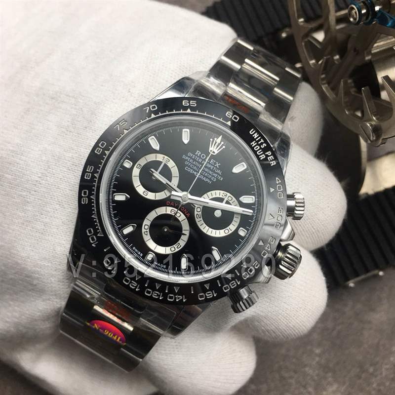 N廠迪通拿V3版「4130機(jī)芯」黑鋼迪116500LN陶瓷圈黑面表盤-復(fù)刻表