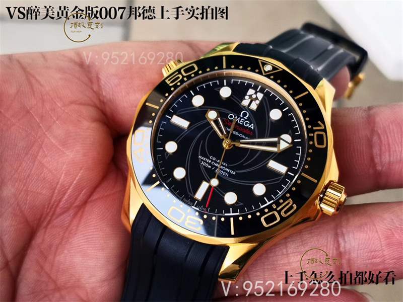 VS廠歐米茄海馬黃金版女王密使007復(fù)刻表怎么樣,醉美黃金版邦德-復(fù)刻表