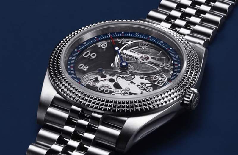 錶款改用古董懷錶會採用的單指針設計,突顯手錶的孤獨意境,同時看起來也非常獨特。(Source:Artisans de Genève) 意大利鋼門GiGi勞力士Datejust鏤空改裝表極吸睛命名:孤獨時光-復刻表