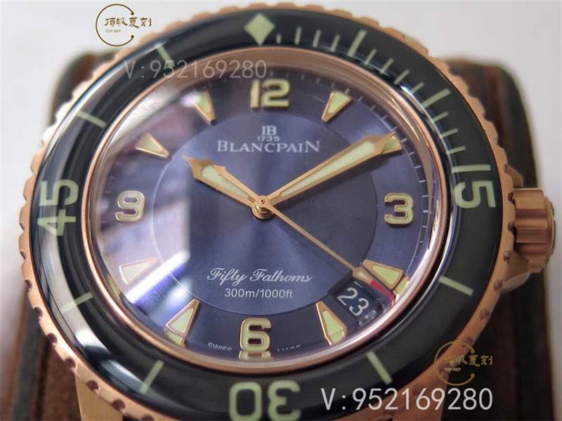 ZF廠寶珀五十噚5015B-3603C-63B玫瑰金藍(lán)盤復(fù)刻表做工怎么樣-復(fù)刻表