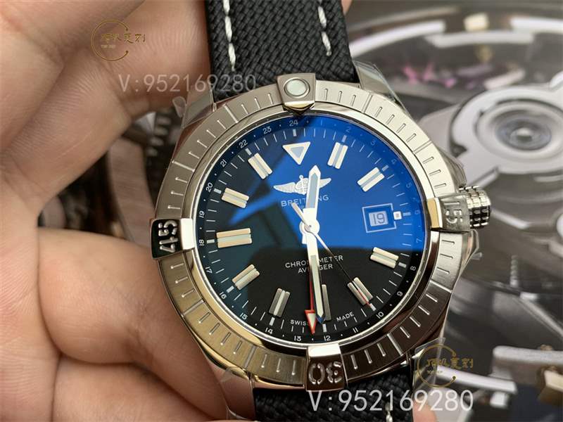 GF廠百年靈復仇者45mm男士機械復刻表做工怎么樣GMT雙時區-復刻表