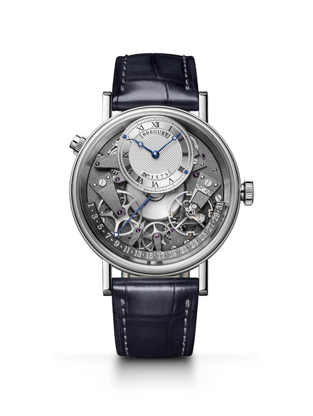 寶璣傳統(tǒng)系列7597鏤空逆跳功能機械手表-復(fù)刻表