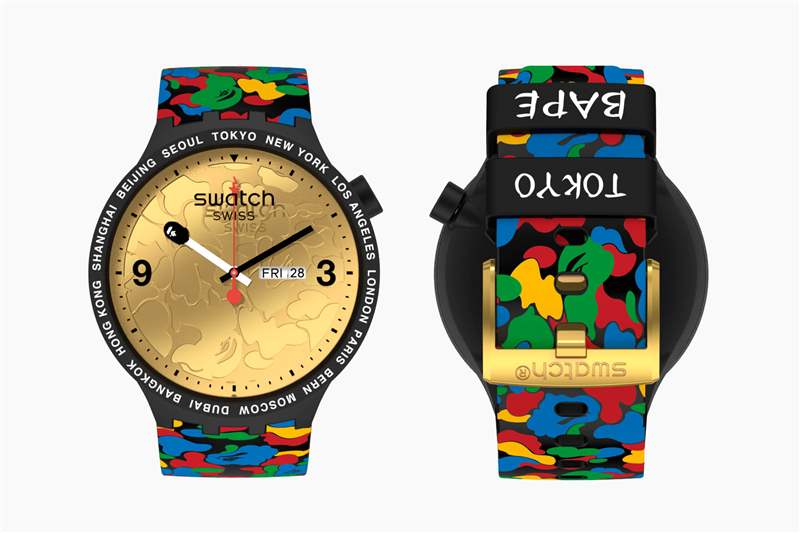 斯沃琪聯名Swatch X Bape 東京多迷彩版-復刻表