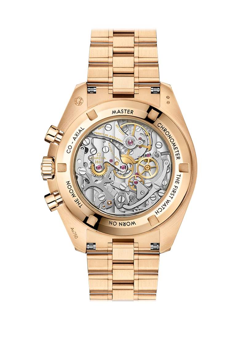 Moonshine?金材質(zhì)/3861手動(dòng)上鍊機(jī)芯/時(shí)、分、小秒顯示/計(jì)時(shí)碼錶功能/藍(lán)寶石水晶鏡面、透明底蓋/防水50米/錶徑42mm/參考價(jià):HKD315,900(OMEGA) ROLEX vs OMEGA|5大對(duì)應(yīng)手表決高下Daytona、水鬼、OP如雙胞胎-復(fù)刻表