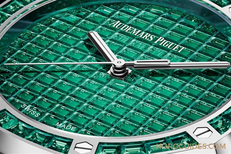 10種寶石上陣！款款都是主角｜愛(ài)彼皇家橡樹(shù)系列自動(dòng)上鏈腕表白金款-復(fù)刻表