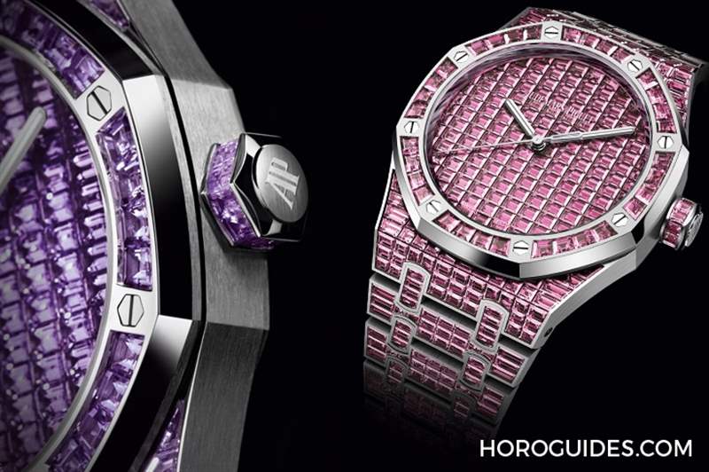 10種寶石上陣！款款都是主角｜愛(ài)彼皇家橡樹(shù)系列自動(dòng)上鏈腕表白金款-復(fù)刻表