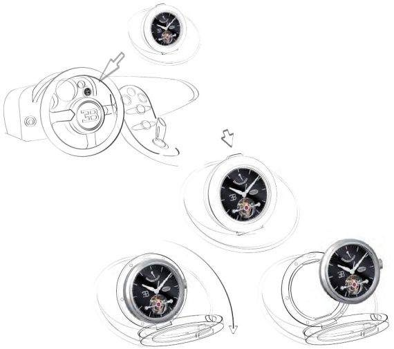 帕瑪強尼布加迪陀飛輪腕表+布加迪Galibier 16C汽車-復刻表