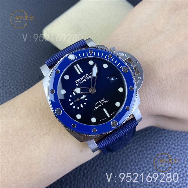 SBF廠(VS廠)新品沛納海pam1289藍(lán)色拋光圈口腕表做工如何-復(fù)刻表