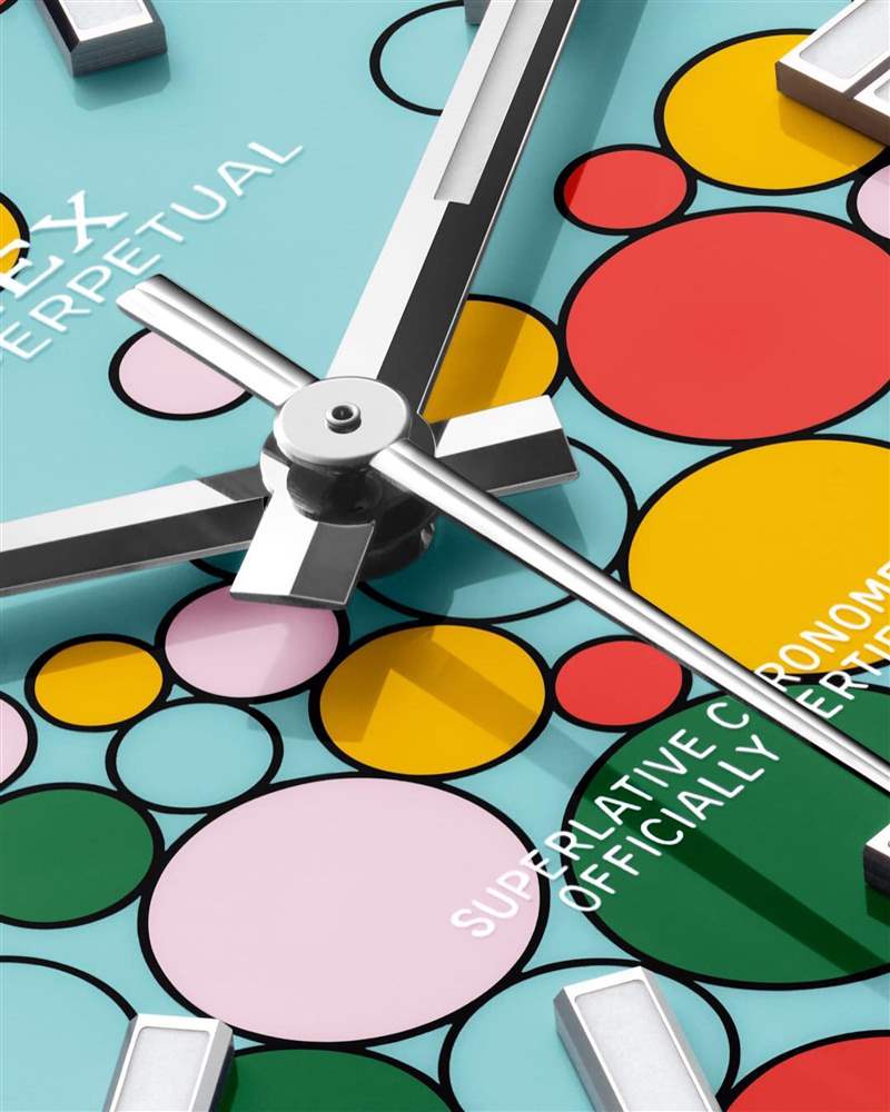 勞力士2023年為Oyster Perpetual系列設計了「慶典」(Celebration)面盤圖案,繽紛多樣的造型引起市場兩極化反應。 (IG@rolex) ROLEX OP 124300 41mm首波行情揭曉彩色氣泡面手表溢價驚為天人-復刻表