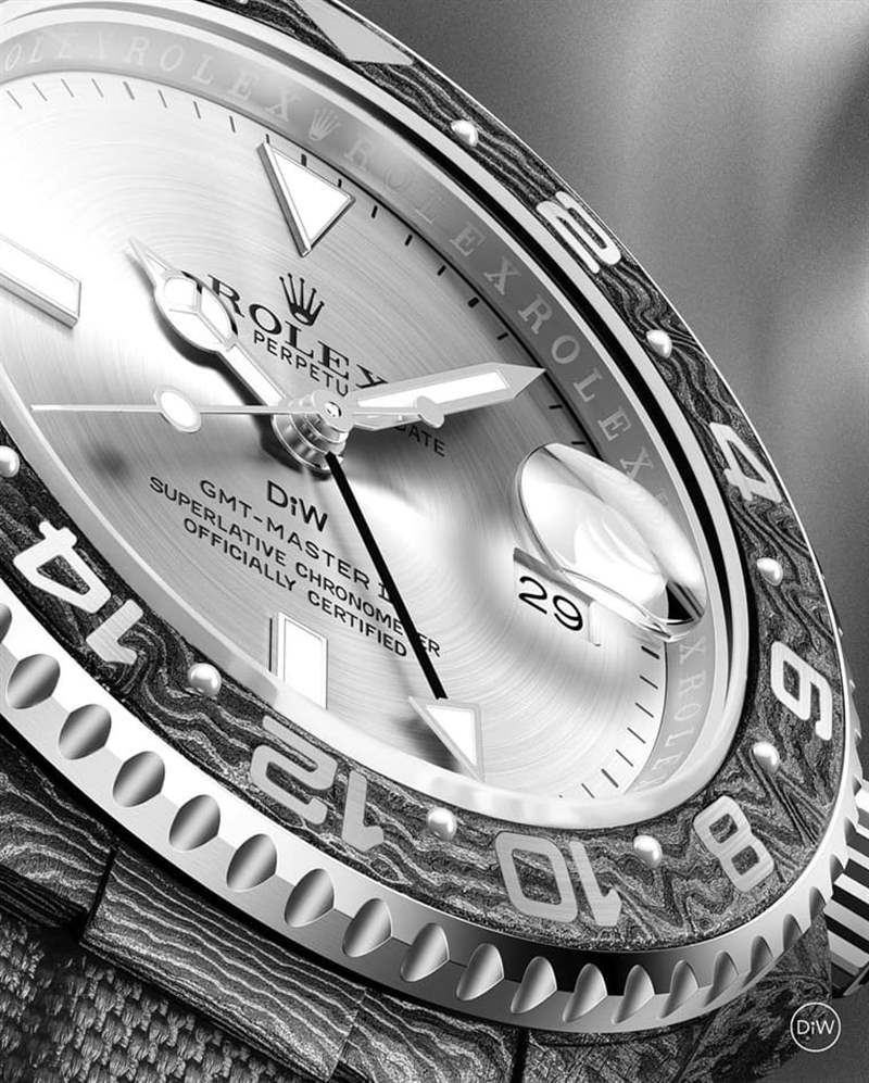 「黑銀黑金各有千秋」同樣改用碳纖維表殼的勞力士GMT-Master II-復(fù)刻表
