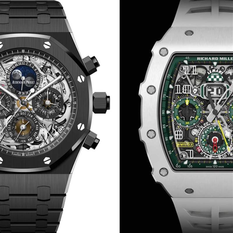 市場身價最高的5款陶瓷手表AP皇家橡樹、RICHARD MILLE兩虎爭霸-復(fù)刻表