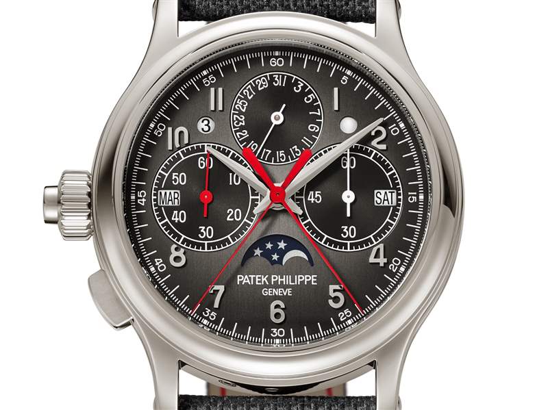 百達翡麗推出Ref. 5373P-001萬年歷雙秒追針單按鈕計時腕表：左撇子布局-復刻表