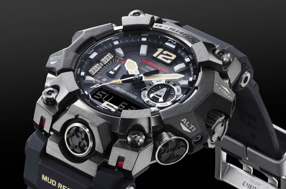 G-SHOCK MUDMASTER金屬搭碳纖維樹脂強化保護性內建三重感測器探險很放心-復刻表