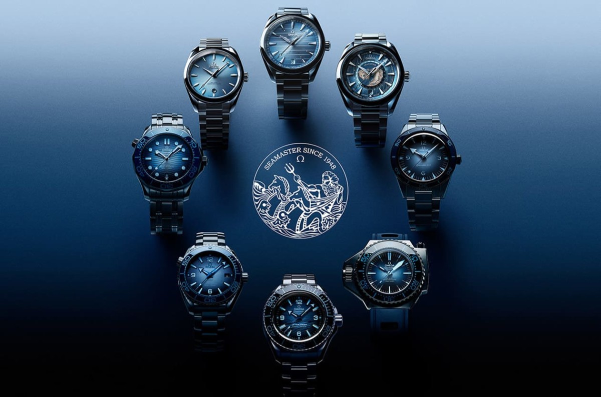 歐米茄海馬75周年必?cái)∏鍐巍赶娜账{(lán)色」面盤Aqua Terra世界時(shí)區(qū)出國超實(shí)用-復(fù)刻表