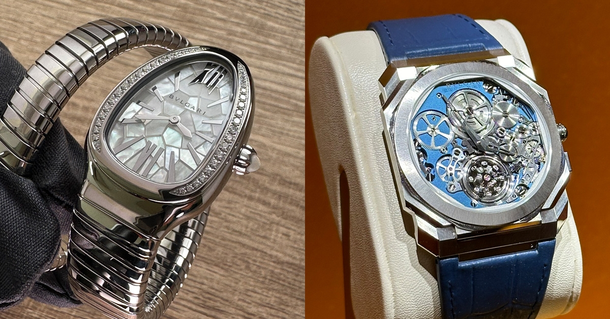 安藤忠雄為Serpenti出手了、全球最薄陀飛輪機芯黑化上陣｜BVLGARI W&W 2024速覽-復刻表