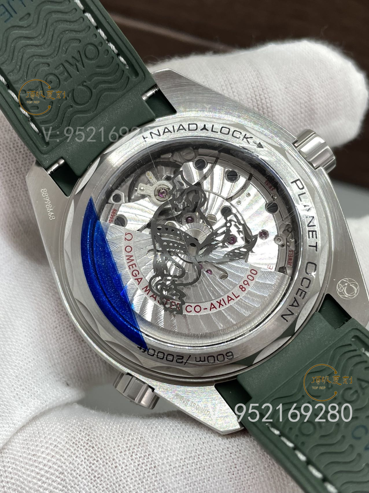VS廠歐米茄新品海馬600m系列手表綠圈磨砂盤,型號215.32.44.21.06.001-復刻表