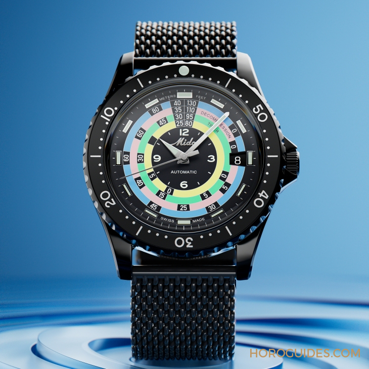 漆黑中的復古“彩虹圈”! MIDO再度推出Ocean Star Decompression Timer 1961復刻限量版-復刻表