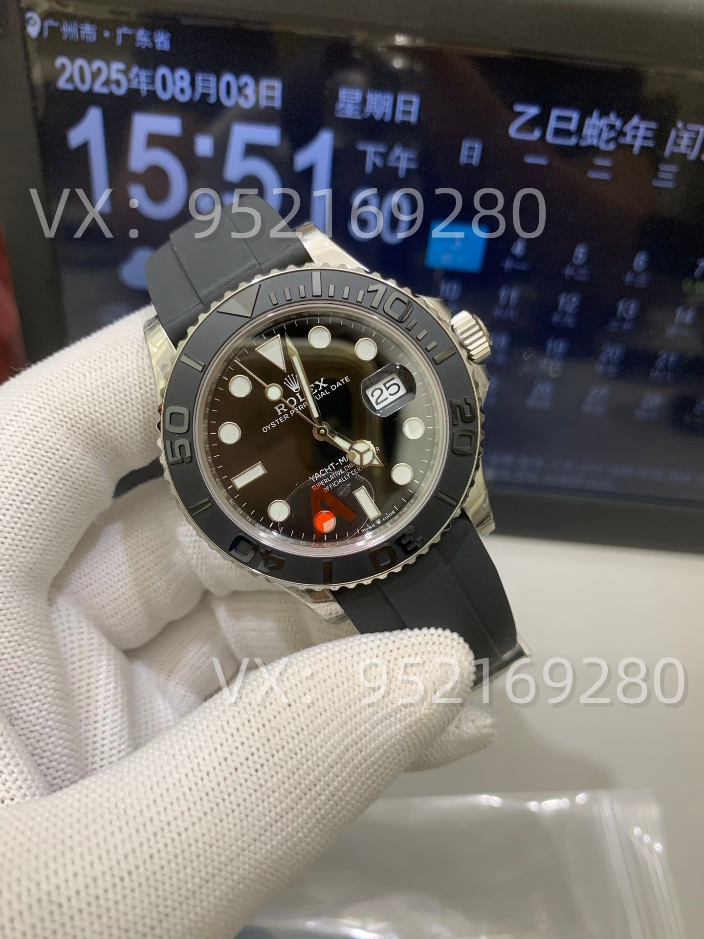VS廠勞力士白金游艇做工怎么樣,升級V3版丹東3235機芯重量149G-復刻表